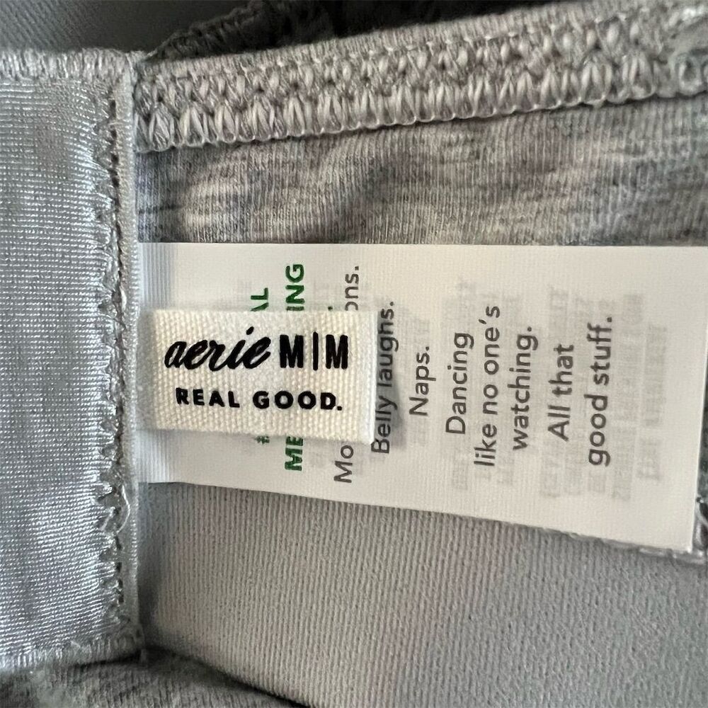 Aerie Women  Gray Bralette Standard Size M Adjustable Straps Soft Stretch Fabric - Picture 8 of 9